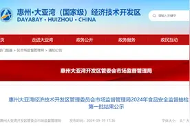 【广东省】惠州大亚湾经济技术开发区管理委员会市场监督管理局2024年食品安全监督抽检第五期第一批结果公示图片