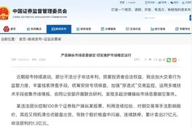 证监会：严惩操纵市场恶意做空 切实维护市场稳定运行图片