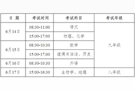 安徽2024年中考举行日期确定图片