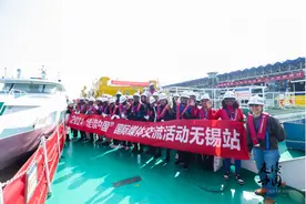 32国记者参观䄂珍版“造岛神器”施工，希望引进中国先进技术帮助非洲图片