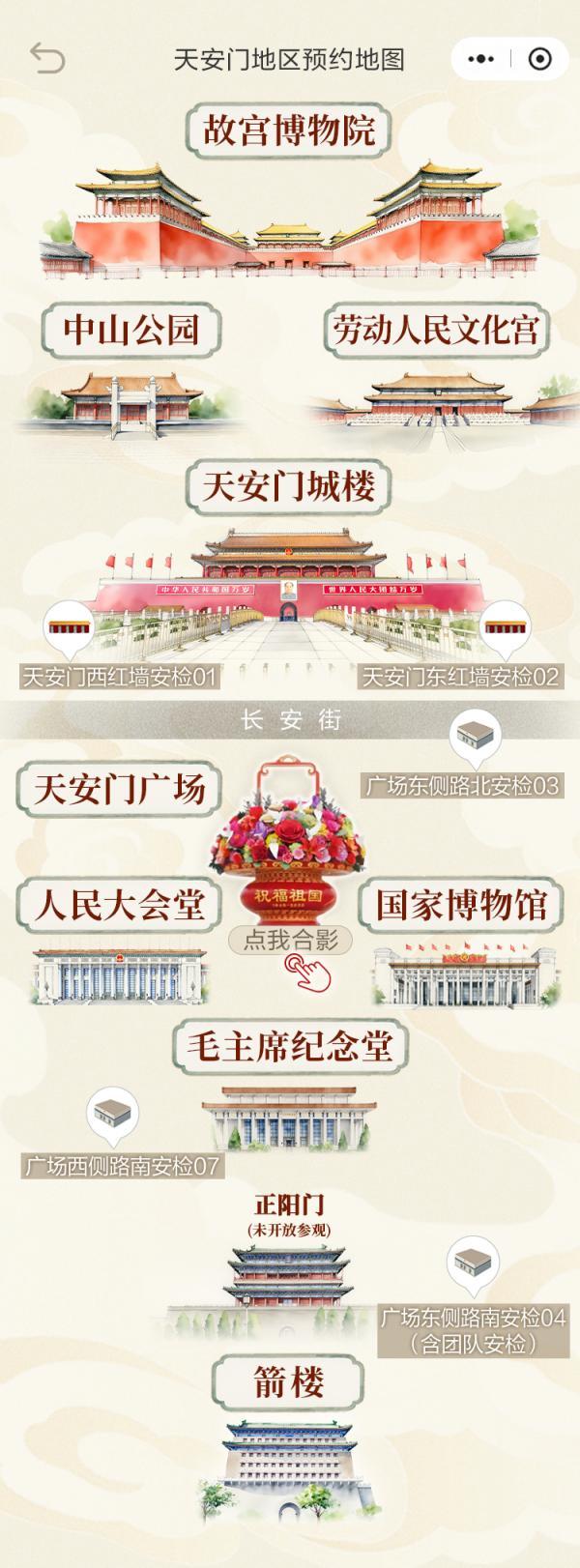 国庆、中秋假期游天安门，这份预约地图请收好！