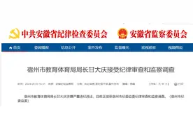 宿州市教育体育局局长甘大庆被查图片