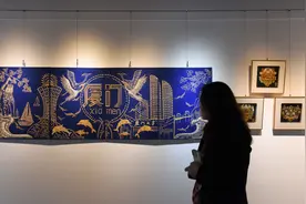 （两岸关系·图文互动）第十四届海峡两岸少儿美术大展台北开展图片
