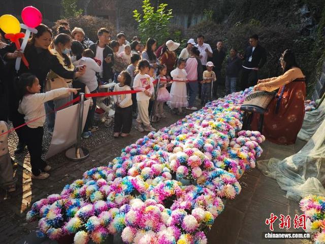 江西南昌天香园万菊绽放 民众醉游菊香花海
