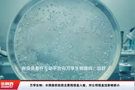 万孚生物：长期股权投资主要用现金入股，对公司现金流影响较小视频封面