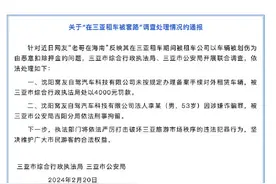 网友反映“在三亚租车被套路”，三亚官方通报调查处理情况图片