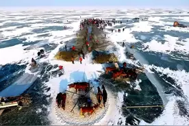 查干湖冬捕，一场震撼心灵的冬捕盛宴图片