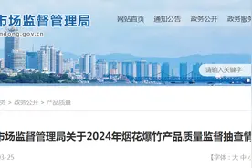 辽宁省丹东市市场监督管理局关于2024年烟花爆竹产品质量监督抽查情况的通报图片