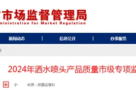 山东省聊城市市场监督管理局公布2024年洒水喷头产品质量市级专项监督抽查结果图片
