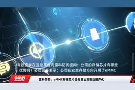 雷科防务：eMMC存储芯片已批量出货推动国产化视频封面