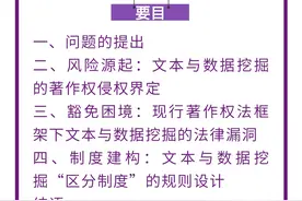 王胜捷｜生成式人工智能文本与数据挖掘的合理边界与侵权规制图片
