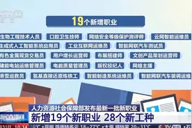 19个新职业，正式发布！一起来看图片