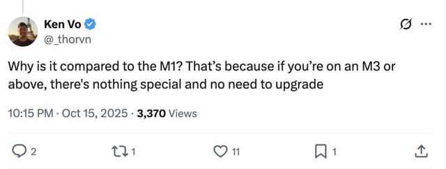库克在抖音卖iPhone，M5芯片却偷偷上MacBook Pro，网友：没有Pro/Max，你咋敢？