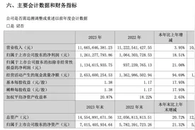 索菲亚2023年归母净利润12.61亿元 同比增长18.51%图片