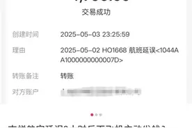 女子乘米兰飞郑州航班延误8小时，获吉祥航空赔付4930元图片