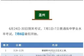 浙江中小学暑假放假时间表来了图片
