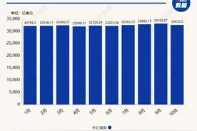 10月我国外汇储备规模为3.26万亿美元，黄金储备连续6个月保持不变图片