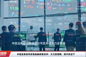 中信证券发布宏观金融政策点评：大力逆周期，绝不仅当下视频封面