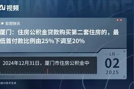 厦门：住房公积金贷款购买第二套住房的，最低首付款比例由25%下调至20%视频封面