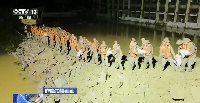 广东惠州淡水河漫堤处已加固完成