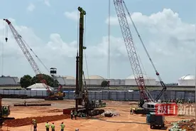 坦桑尼亚石油储罐项目试桩工作启动，由中铁大桥局承建图片