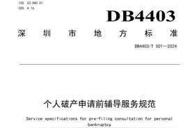 全国首个！深圳发布个人破产领域地方标准图片