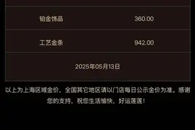 金饰价格跌破1000元关口！图片