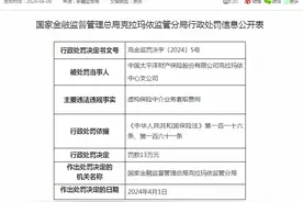 虚构保险中介业务套取费用，太平洋财险被罚13万图片