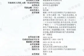 福建盛霖家具有限公司被罚24500元：违反大气污染防治法图片