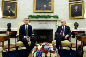 北约秘书长见拜登：北约提高军费，对美国有利图片