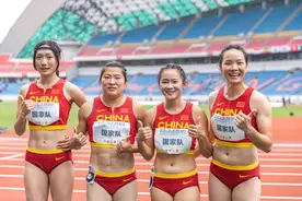 全国田径大奖赛中国女子百米接力摘金，冲奥之路仍在继续图片