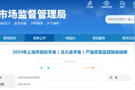 2024年上海市智能手表（含儿童手表）产品质量监督抽查结果公布图片