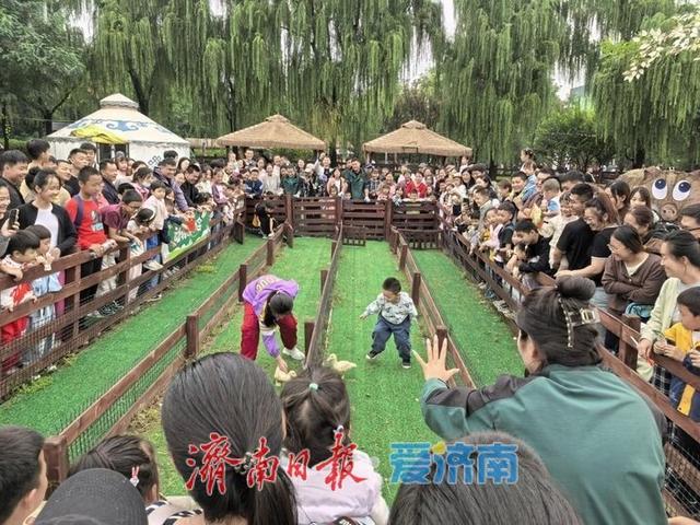 雨中庆华诞 服务铸匠心 济南野生动物世界奏响文旅高质量发展强音