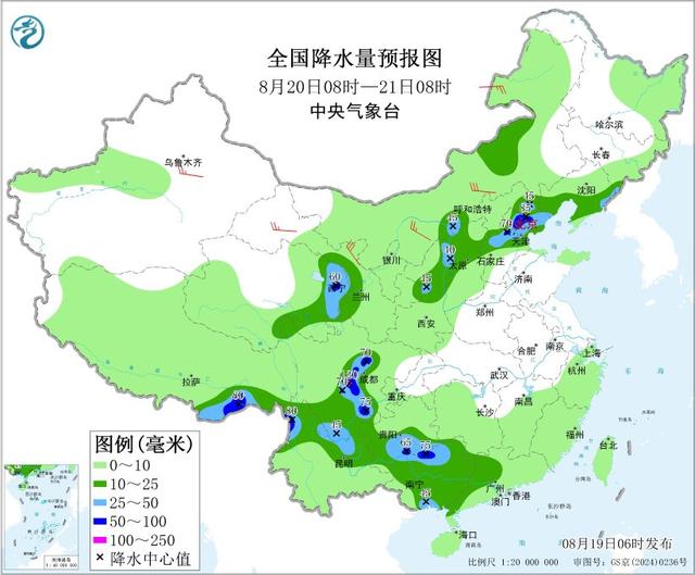 西北华北等地多降雨和对流天气