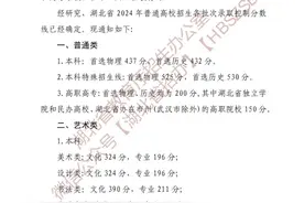 湖北2024高考分数线、一分一段表公布！图片