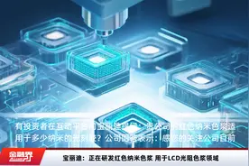 宝丽迪：正在研发红色纳米色浆 用于LCD光阻色浆领域视频封面