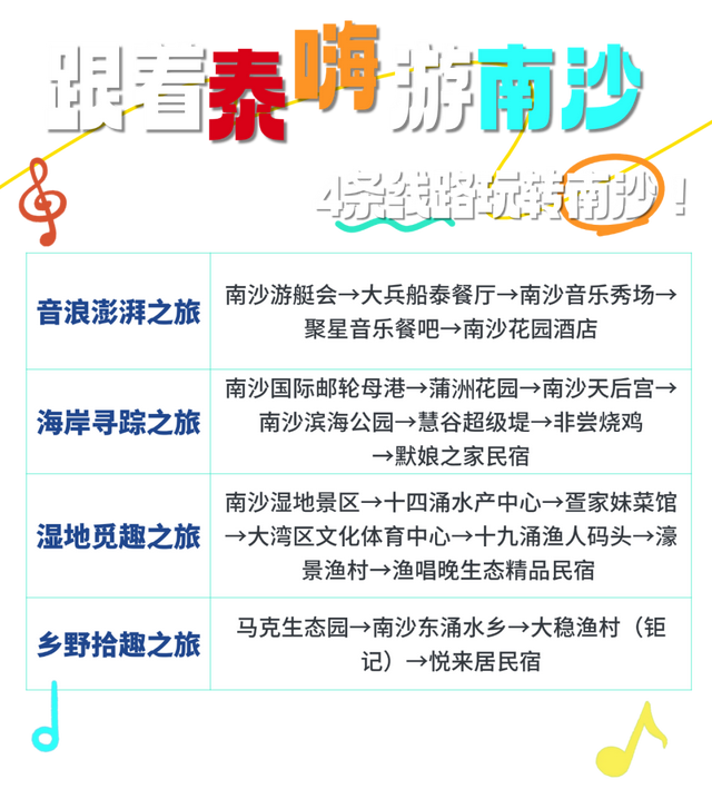 泰嗨音乐节嗨玩南沙4条“宝藏线路”！