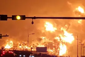 果然视频｜青岛保税港区一仓库30日晚突发大火，幸无人员伤亡图片