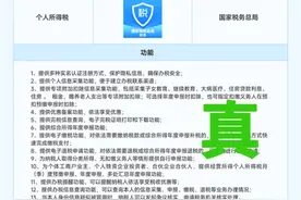 警惕！这些“个人所得税”APP是假的→图片
