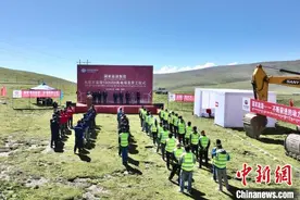 西藏那曲色尼区吉措100兆瓦风电项目开工建设图片