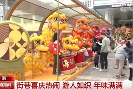 香港大街小巷喜庆热闹、游人如织 多彩活动年味升腾氛围感拉满图片