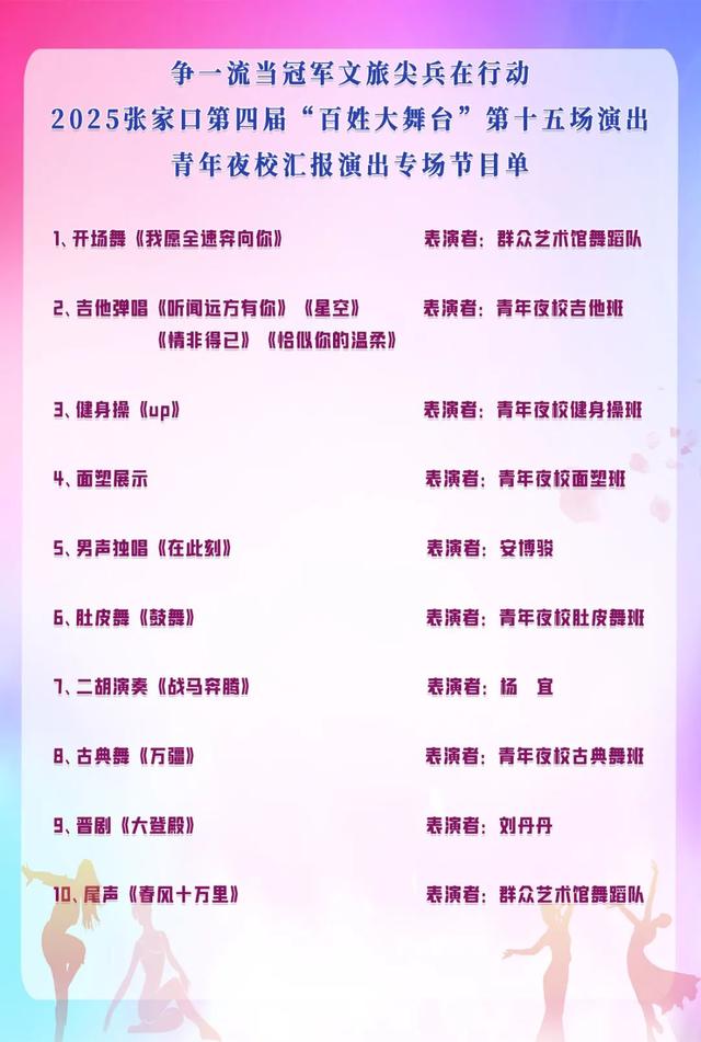 【争一流 当冠军 文旅尖兵在行动】2025年第四届百姓大舞台持续精彩上演，敬请关注！