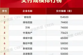 上半年“保交楼”成绩单：8家房企均交付超5万套，碧桂园居首图片