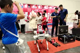 郑州消防亮相数字动漫游戏文化博览会图片