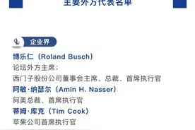 苹果CEO库克、三星李在镕等80多位跨国公司代表将出席中国发展高层论坛，美国企业最多图片