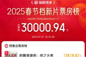 2025年春节档新片预售票房破3亿元，《射雕英雄传：侠之大者》位居榜首图片