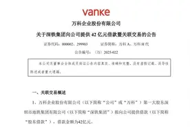 万科再获深铁42亿借款，年内首个偿债高峰期已兑付60亿元图片