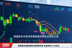南通启东城西挂牌2宗低密宅地 总起拍价5.93亿元视频封面
