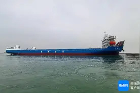 琼州海峡最大艘新能源车专运船完成“体检” 即将投入春运图片