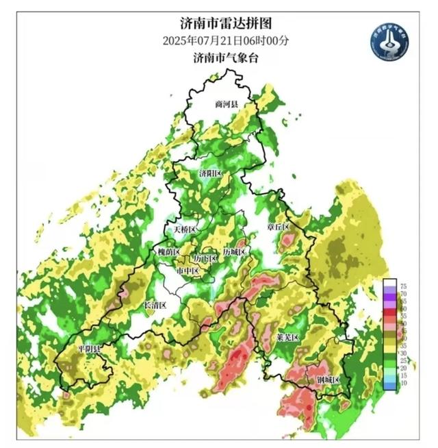 济南81个测站雨量达暴雨量级